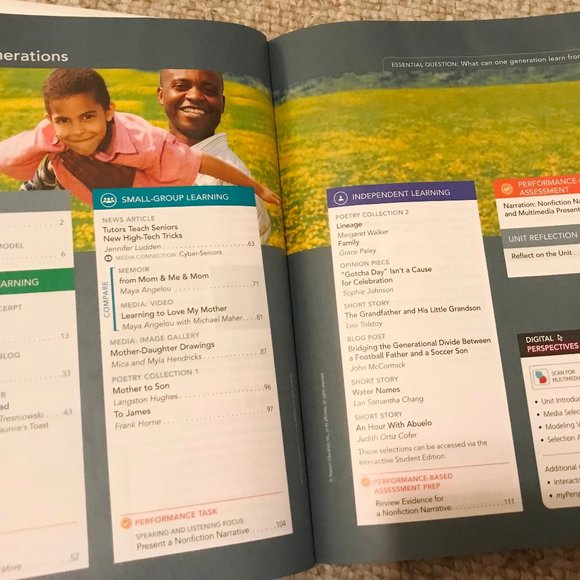 MyPerspectives Grade 7 English Language Arts Pearson Textbook Savvas reading - Picture 5 of 5
